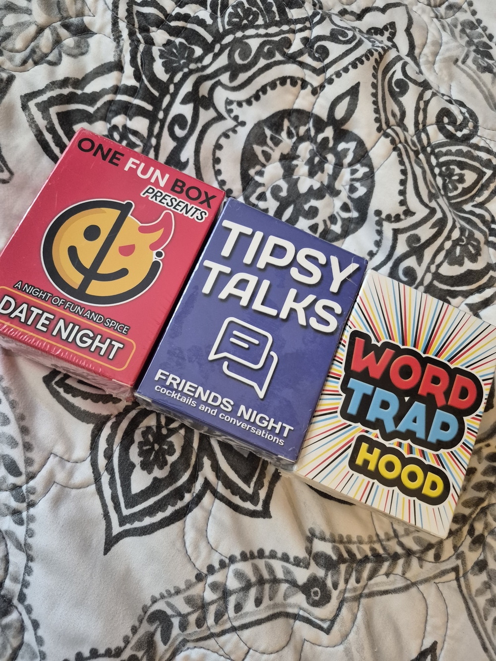 A lot of 3 adult drinking card games and conversation decks